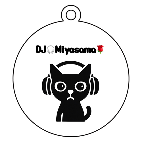 ピクトグラムのミヤ様 アクリルキーホルダー　丸型 (6cm)