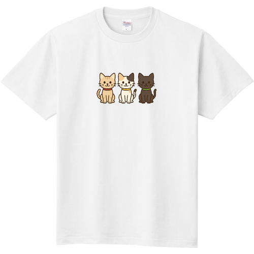 3匹のニャンコ　01 定番Ｔシャツ