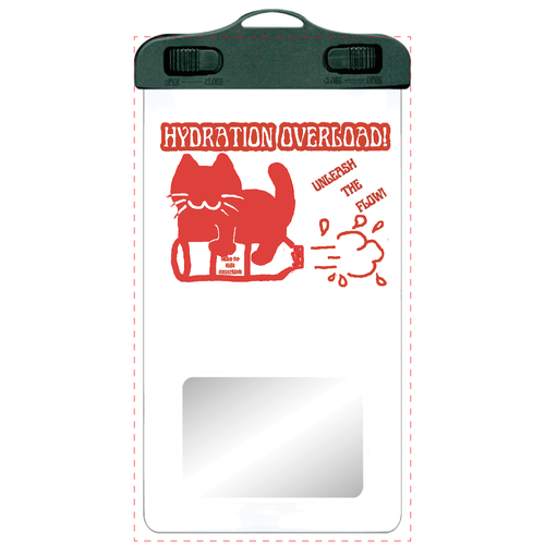 水分補給25Ｂ:ねこのひげあつめ。  SPC06(防水スマホケース)