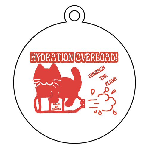 水分補給25Ｂ:ねこのひげあつめ。  アクリルキーホルダー　丸型 (6cm)