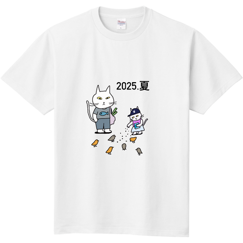 ねこ　2025夏 キッズＴシャツ
