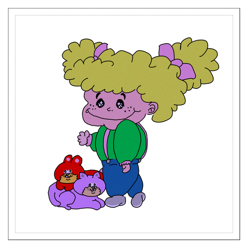 オリジナルイラストグッズ 100mmホワイトステッカー・シール