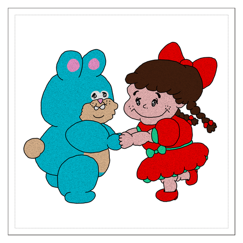 オリジナルイラストグッズ 100mmホワイトステッカー・シール