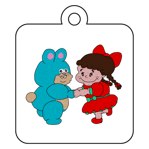 オリジナルイラストグッズ アクリルキーホルダー　四角型 (4cm)
