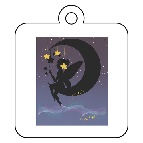 夜空の精 アクリルキーホルダー　四角型 (4cm)