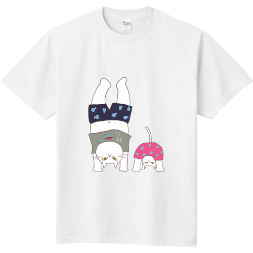 逆立ちねこ 定番Ｔシャツ