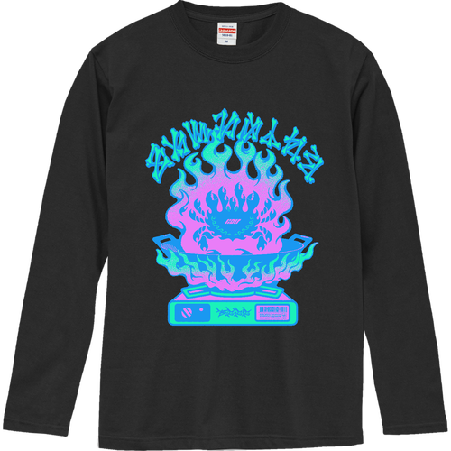 蟹焼き‐高火力 ロングスリーブTシャツ