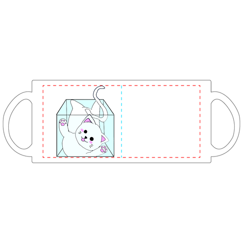 水槽からこんにちはにゃんこ 定番マグカップ