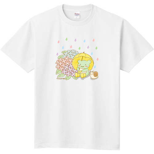 かえるさんの梅雨の楽しみ 定番Ｔシャツ