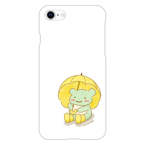 かえるさんの梅雨支度(iPhone12~16e) iPhone SE3 (第3世代)(白)