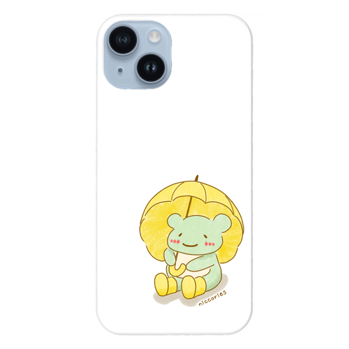 かえるさんの梅雨支度(iPhone12~16e) iPhone14 (白)