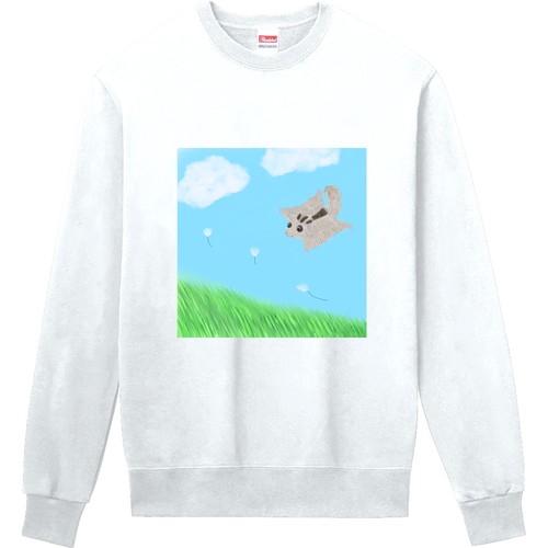 風に乗って/モモンガ・春モチーフ 定番スウェット