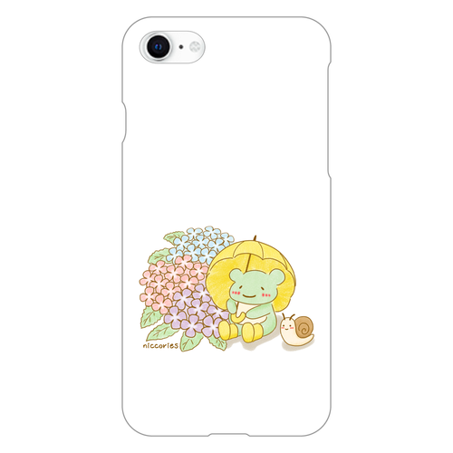 かえるさんの梅雨の楽しみ(iPhone12~16e) iPhone SE3 (第3世代)(白)