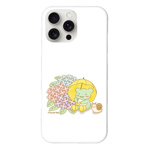 かえるさんの梅雨の楽しみ(iPhone12~16e) iPhone16 ProMax (ハードケース)