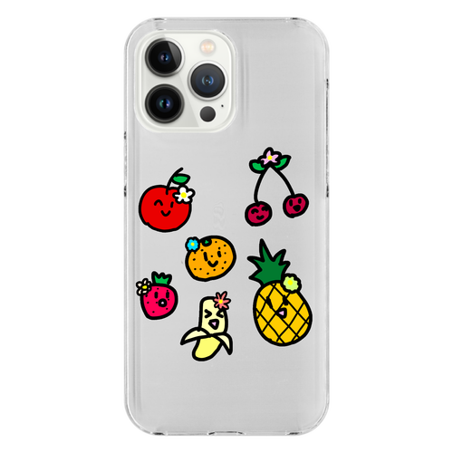 フルーツたちとお花 iPhone14 Pro Max (透明)