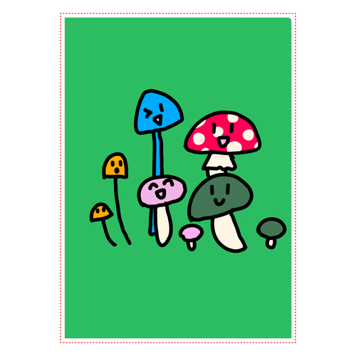 キノコファイル A4クリアファイル