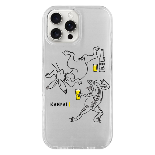 名画 × BEER(鳥獣戯画)黒線画 イラストMAX | iPhone16 ProMax TPUケース iPhone16 ProMax TPUケース