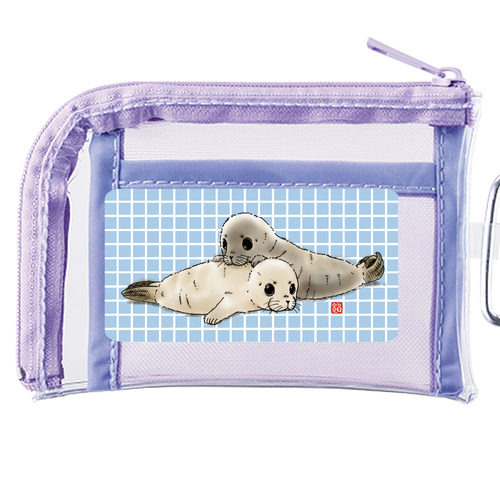 TWO PUPS メッシュポケットクリアミニポーチ