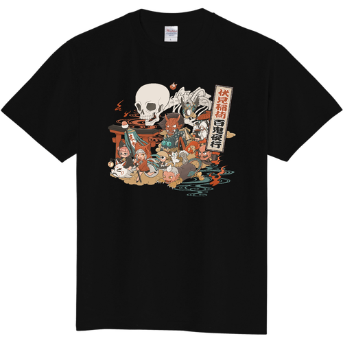 伏見稲荷百鬼夜行_BK 定番Ｔシャツ