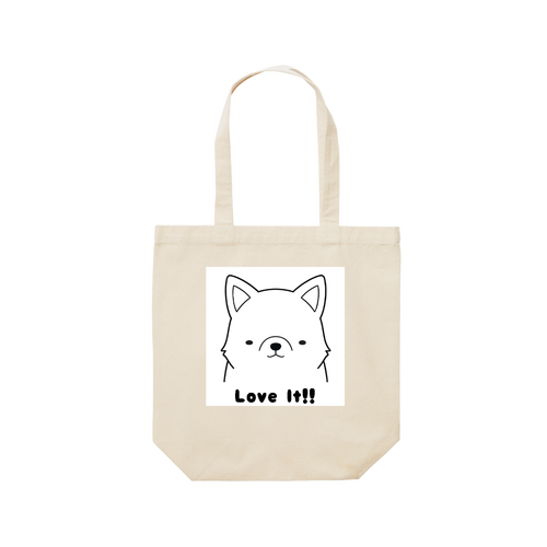 Love It!!つぶらなしばちゃんトートバッグ レギュラーキャンバストートバッグ(M) (フルカラー転写プリント)