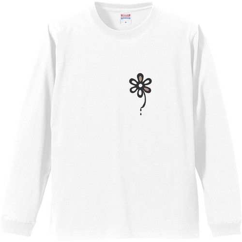 キミのために枯レシ。 リブ付 ロングスリーブＴシャツ