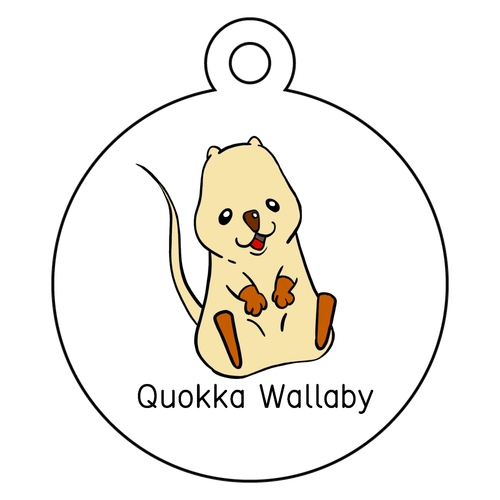 クアッカワラビー　キーホルダー アクリルキーホルダー　丸型 (4cm)