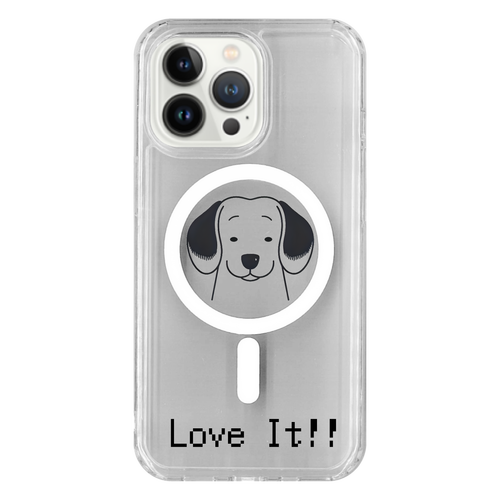 Love It!!つぶらなダッちゃんiPhoneケース iPhone13Pro MagSafe対応 耐衝撃クリアケース