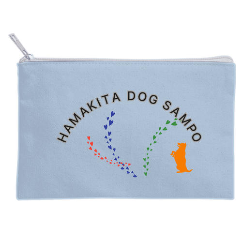 犬のSAMPOキャンパスポーチ キャンバスポーチ(S)【白プリント有】