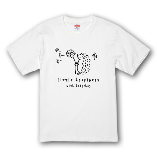 ハリネズミ君とたんぽぽわたげ BK プレミアムTシャツ