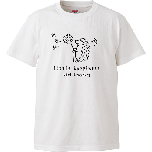 ハリネズミ君とたんぽぽわたげ BK ハイクオリティーTシャツ