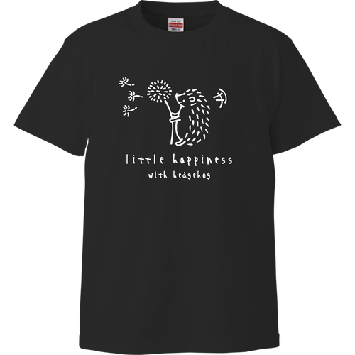 ハリネズミ君とたんぽぽわたげ BK ハイクオリティーTシャツ