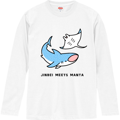 JINBEI MEETS MANTA(ジンベエザメとマンタ) ロングスリーブTシャツ