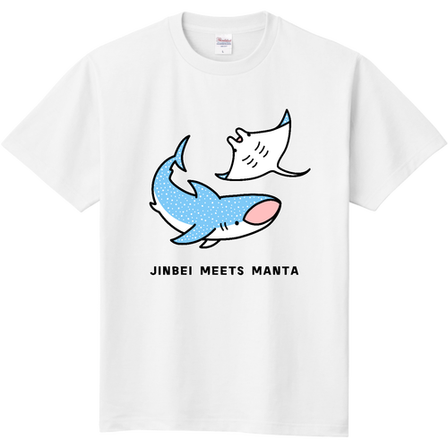 JINBEI MEETS MANTA(ジンベエザメとマンタ)定番Tシャツの商品