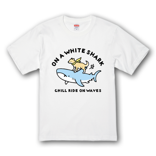 ホホジロザメさんと柴犬君 プレミアムTシャツ