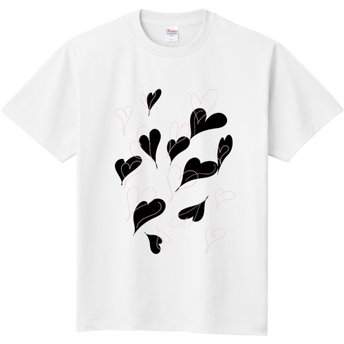 ハートがいっぱいブラック❣️ 定番Ｔシャツ