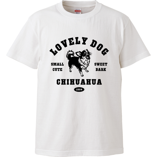 チワワ ブラックタンホワイト pat01 ハイクオリティーTシャツ