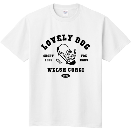 コーギー スケートボード pat01 定番Ｔシャツ