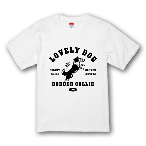 ボーダーコリー フリスビー pat01 プレミアムTシャツ
