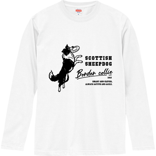 ボーダーコリー フリスビー pat02 ロングスリーブTシャツ