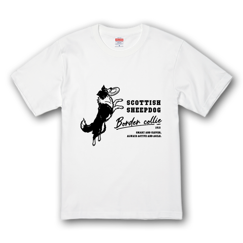 ボーダーコリー フリスビー pat02 プレミアムTシャツ
