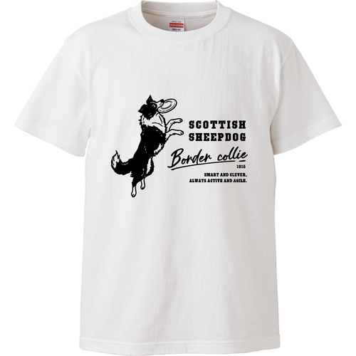 ボーダーコリー フリスビー pat02 ハイクオリティーTシャツ