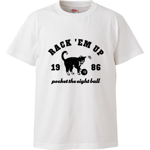ビリヤード エイトボール タキシード猫 ハイクオリティーTシャツ