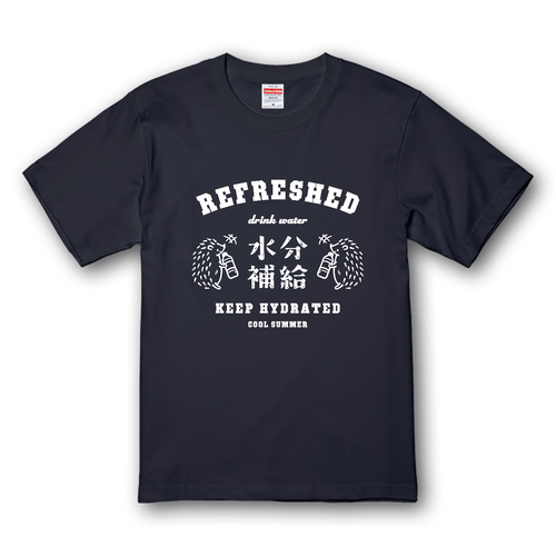 水分補給 ハリネズミ君 WH プレミアムTシャツ