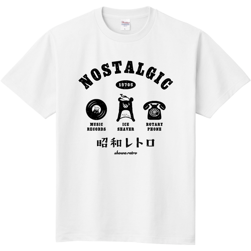 昭和レトロ pat01 BK 定番Ｔシャツ