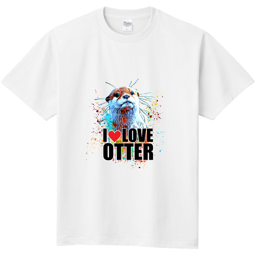 I♥LOVE OTTER 定番Tシャツ 定番Ｔシャツ