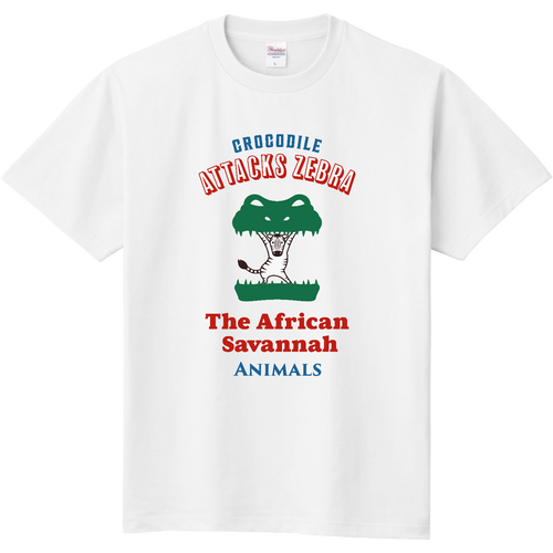 The African Savannah Animals(カラー) 定番Ｔシャツ