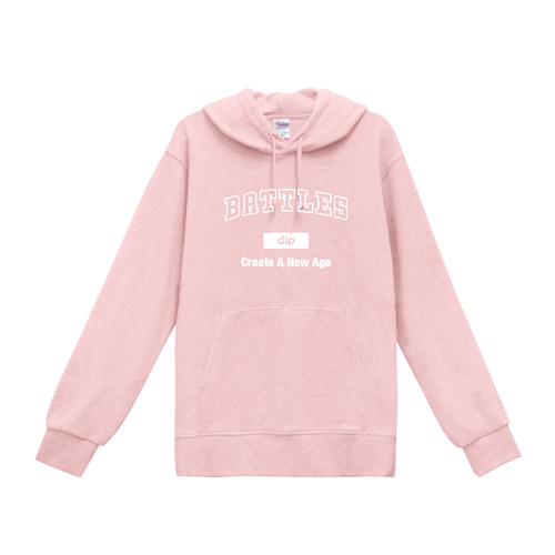 dip BATTLES カレッジパーカー（T） フードプリントプルパーカー