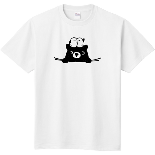 子熊とシマエナガのつがい Tシャツ｜Qroovy（クルービー） - オリラボ