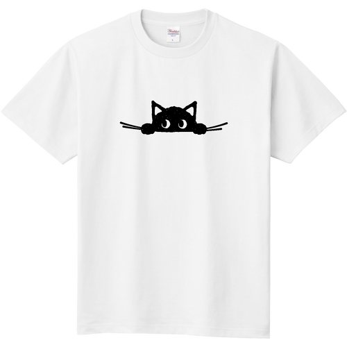 Kuroneko 黒猫（文字無し） 定番Ｔシャツ