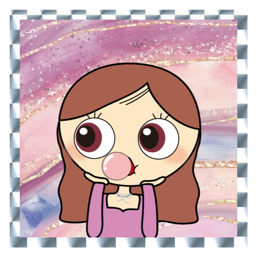 【Nicole】pinky gum girl キラキラシール　シルバー